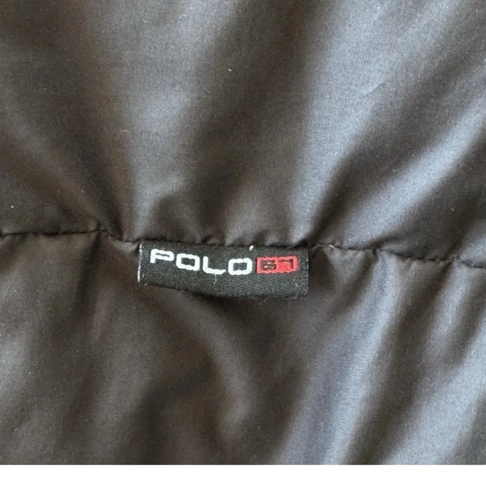 Vintage Polo Ralph Lauren Black Puffer Zip Up Coat Jacket Size M